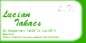 lucian takacs business card